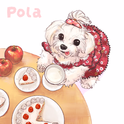 愛犬似顔絵イラスト